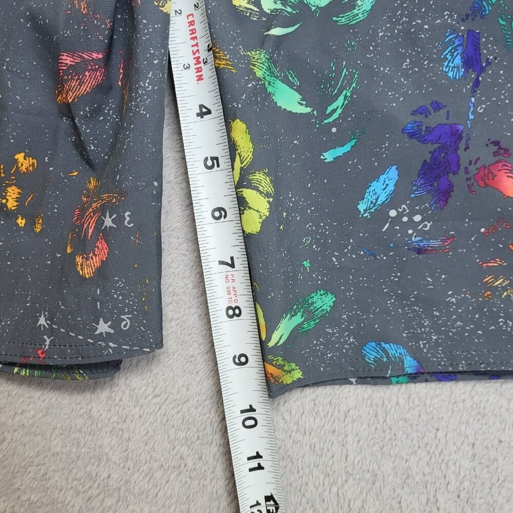 Vans Shorts Mens 30 Gray Floral Vanphibian Hybrid Board Swim Trunks Surf Beach - Picture 5 of 15